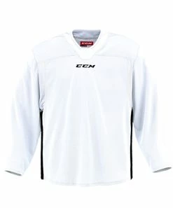 CCM 6000 MID JUNIOR PRACTICE JERSEY - WHITE/BLACK