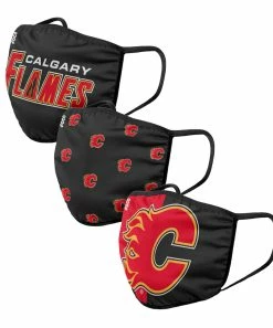 FOCO CALGARY FLAMES ADULT NON-MEDICAL FACE MASKS - 3 PACK