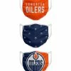 FOCO EDMONTON OILERS KIDS NON-MEDICAL FACE MASKS - 3 PACK