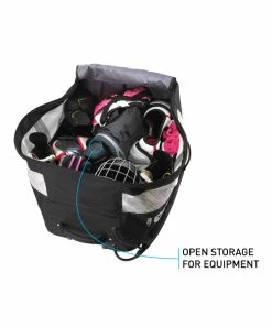 GRIT CUBE JUNIOR HOCKEY WHEEL BAG -Hockey Pants Sales Grit Cube Hockey Bag Open Storage