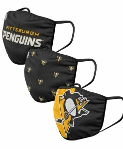 FOCO PITTSBURGH PENGUINS ADULT NON-MEDICAL FACE MASKS - 3 PACK