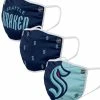 FOCO SEATTLE KRAKEN ADULT NON-MEDICAL FACE MASKS - 3 PACK