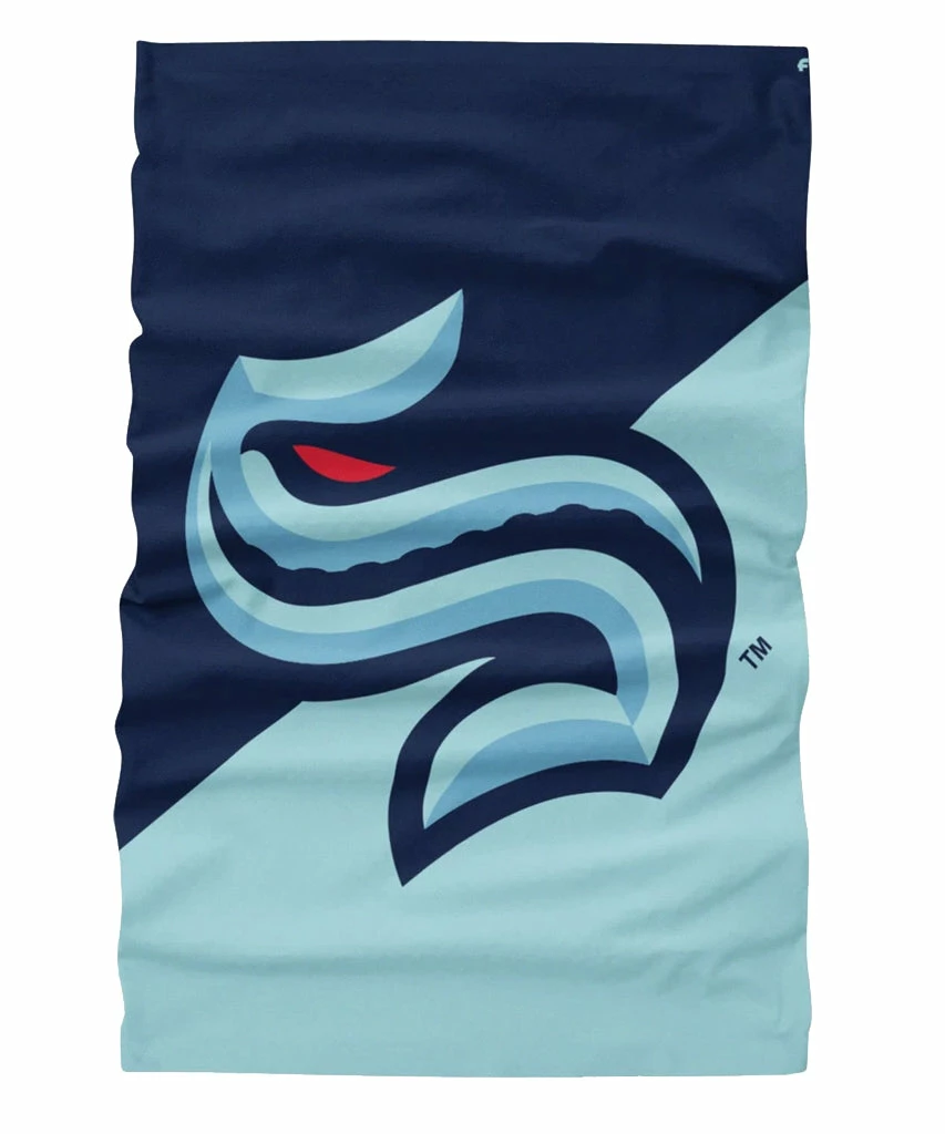 FOCO SEATTLE KRAKEN KIDS BIG LOGO GAITER SCARF 5 FOCO SEATTLE KRAKEN KIDS BIG LOGO GAITER SCARF - Image 3