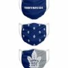 FOCO TORONTO MAPLE LEAFS KIDS NON-MEDICAL FACE MASKS - 3 PACK