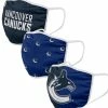 FOCO VANCOUVER CANUCKS ADULT NON-MEDICAL FACE MASKS - 3 PACK 2 FOCO VANCOUVER CANUCKS ADULT NON-MEDICAL FACE MASKS - 3 PACK -Hockey Pants Sales Vancouver Canucks Fabric Face Masks 3 Pack