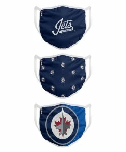FOCO WINNIPEG JETS KIDS NON-MEDICAL FACE MASKS - 3 PACK