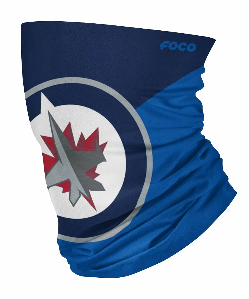FOCO WINNIPEG JETS KIDS BIG LOGO GAITER SCARF 3 FOCO WINNIPEG JETS KIDS BIG LOGO GAITER SCARF